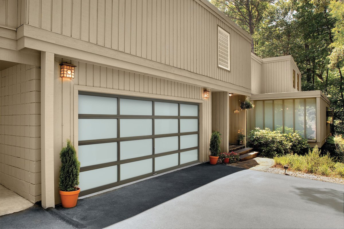 Garage interior representing garage door opener service