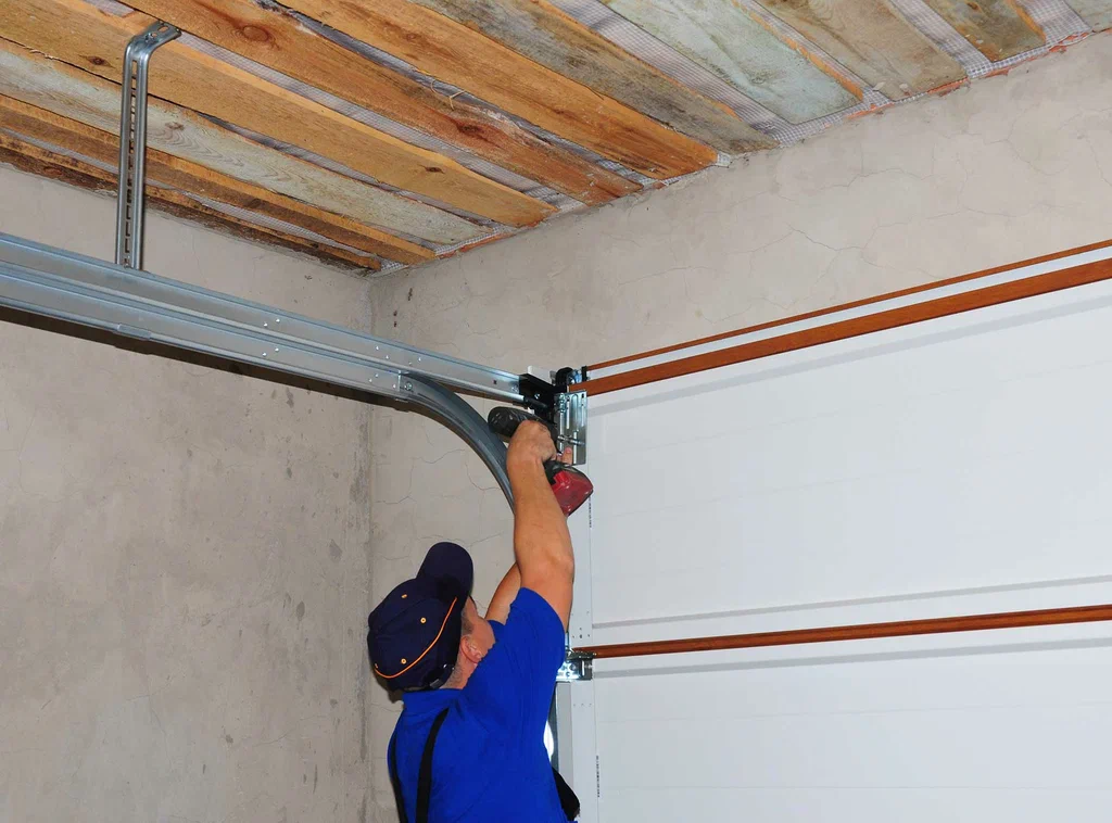 Smartphone representing smart garage door opener controls