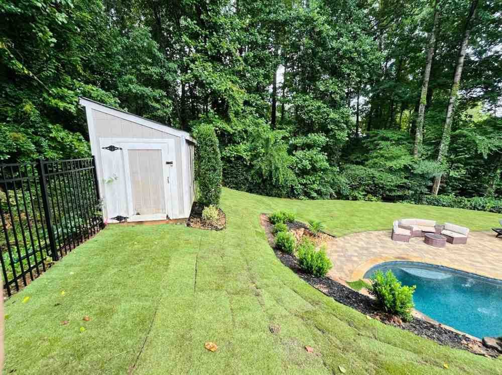 Finished landscape design near Buford Dam and the Mall of Georgia corridor