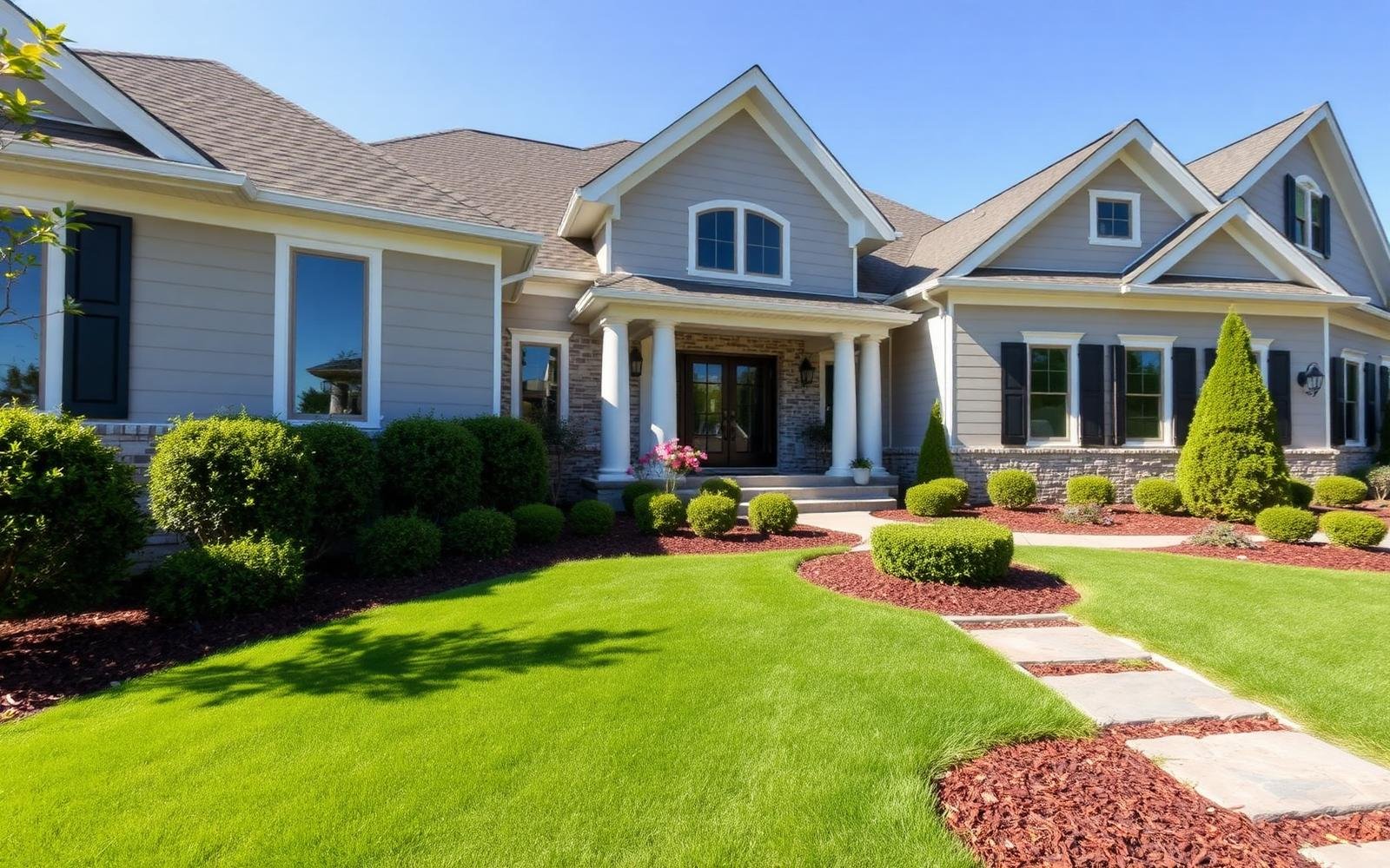 Professionally landscaped property in Lawrenceville, GA